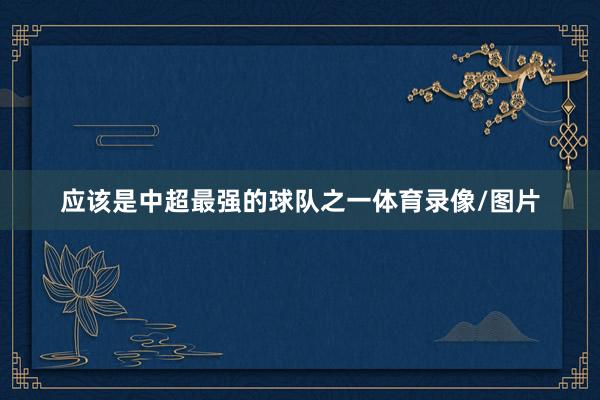 应该是中超最强的球队之一体育录像/图片