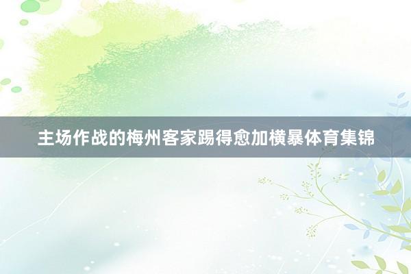 主场作战的梅州客家踢得愈加横暴体育集锦