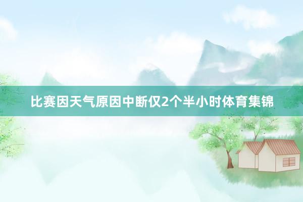比赛因天气原因中断仅2个半小时体育集锦