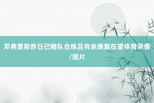 邓弗里斯昨日已随队合练且有余康复在望体育录像/图片