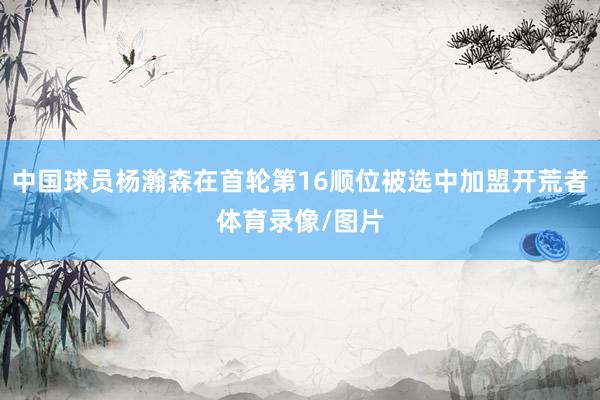 中国球员杨瀚森在首轮第16顺位被选中加盟开荒者体育录像/图片