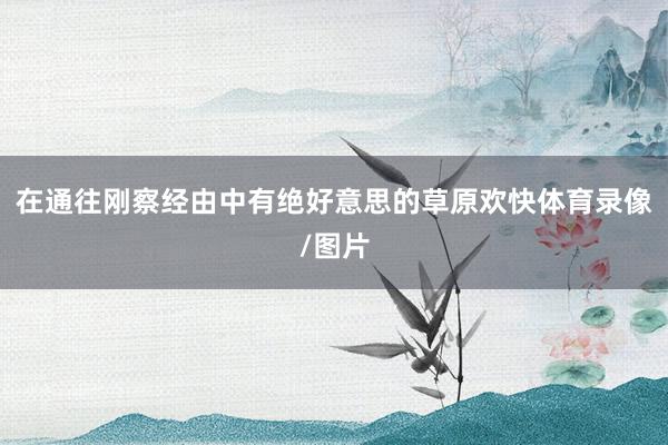 在通往刚察经由中有绝好意思的草原欢快体育录像/图片