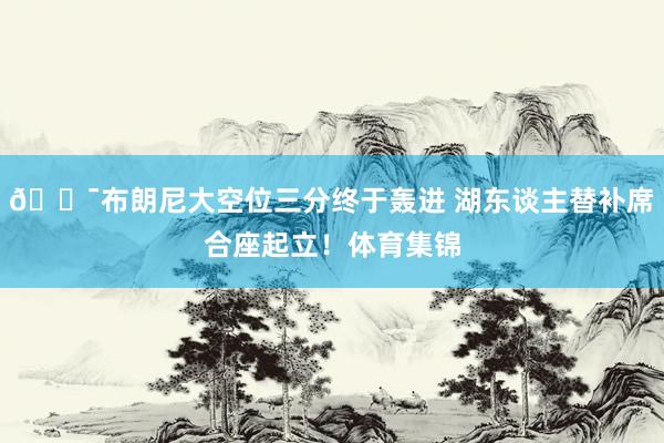 🎯布朗尼大空位三分终于轰进 湖东谈主替补席合座起立！体育集锦