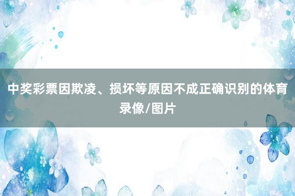 中奖彩票因欺凌、损坏等原因不成正确识别的体育录像/图片