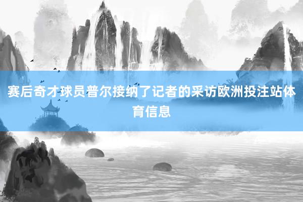 赛后奇才球员普尔接纳了记者的采访欧洲投注站体育信息