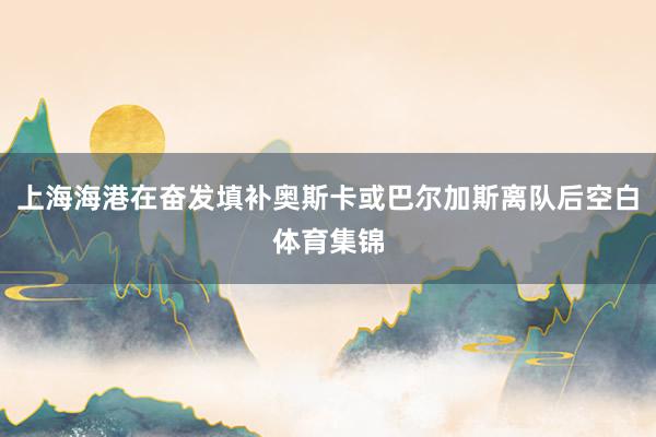 上海海港在奋发填补奥斯卡或巴尔加斯离队后空白体育集锦