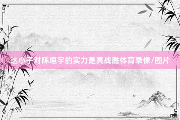 这小子对陈垣宇的实力是真战胜体育录像/图片