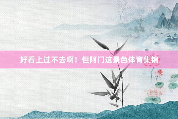 好看上过不去啊！但阿门这景色体育集锦